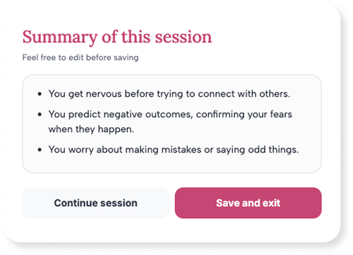 Session summary